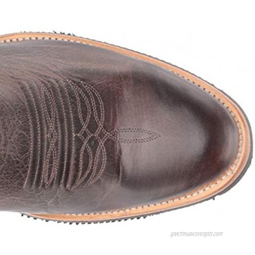 Lucchese mens Rusty Embroidery Round Toe Cowboy Boots