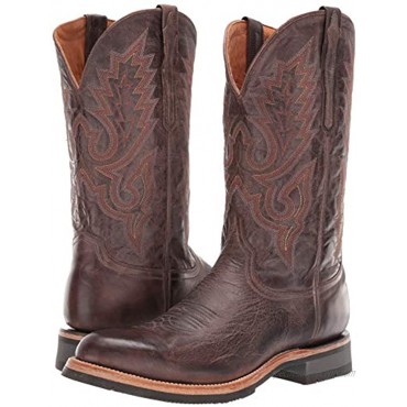 Lucchese mens Rusty Embroidery Round Toe Cowboy Boots