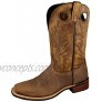 Smoky+Mountain+Men%27s+Timber+Pull+On+Closure+Stitched+Design+Square+Toe+Brown+Distress+Boots+11D