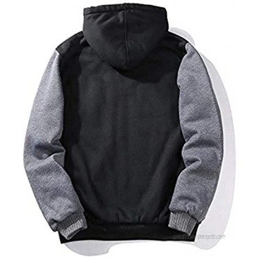 GEEK LIGHTING Hoodies for Men Heavyweight Fleece Sweatshirt Full Zip Up Thick Sherpa Lined