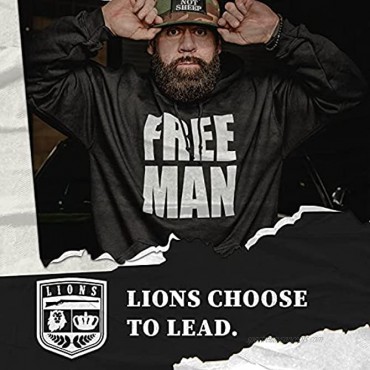 Lions Not Sheep Free Man Hoodie Hoodie with Premium 75 25 Cotton Poly Blend