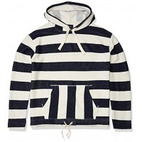 Lucky Brand Men's Pullover Hooded Stripe Loop Terry Baja Sweatshirt