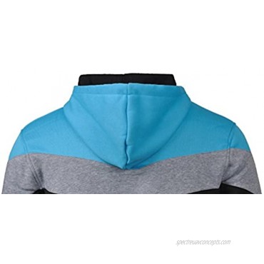 Mooncolour Mens Novelty Color Block Hoodies Cozy Sport Outwear