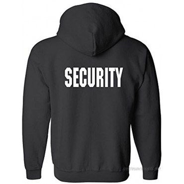 Peerless Security Silkscreen Front & Back Black Full Zip Hoodie
