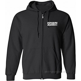 Peerless Security Silkscreen Front & Back Black Full Zip Hoodie