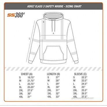 SafetyShirtz SS360 Stealth American Grit Hoody Black Enhanced Visibility