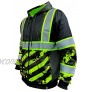 SafetyShirtz SS360 Stealth American Grit Zip UP Hoody Black Enhanced Visibility