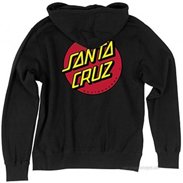 Santa Cruz Mens Classic Dot Hoody Zip Sweatshirt X-Large Black
