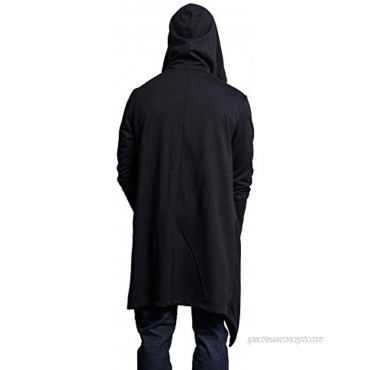 Victorious Men's Long Length Cloak Cardigan Hoodie