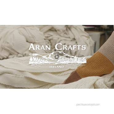 Aran Crafts Men's Fisherman Irish Crew Sweater with Patch 100% Pure New Wool