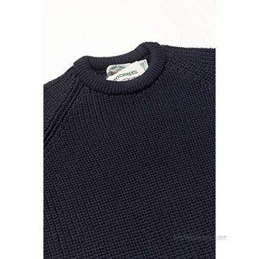 Aran Crafts Men's Fisherman Irish Rib Crew Neck Sweater 100% Pure New Wool