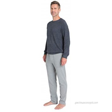 Barefoot Dreams Cozy Chic Lite Men’s Raglan Pullover Heathered Light Sweater