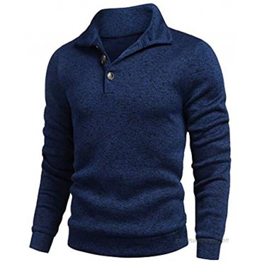 COOFANDY Men's Casual Slim Fit Pullover Sweater Knitted Sweatershirt Thermal Napping Inside