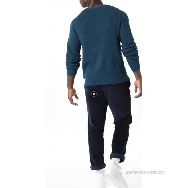 Essentials Men's Long-Sleeve Soft Touch Waffle Stitch Crewneck Sweater