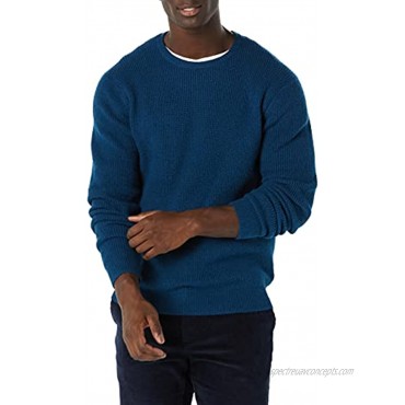 Essentials Men's Long-Sleeve Soft Touch Waffle Stitch Crewneck Sweater