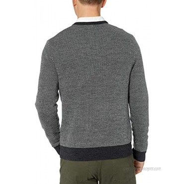 Goodthreads Men's Lightweight Merino Wool V-Neck Birdseye Sweater
