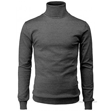 H2H Mens Casual Slim Fit Pullover Sweaters Knitted Turtleneck Thermal Various Patterned