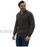 Men's Merino Wool Aran 1 2 Zipper Sweater