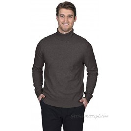 State Fusio Men's Turtleneck Sweater Cashmere Merino Wool Long Sleeve Roll Neck Pullover