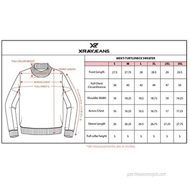 X RAY Turtleneck Mock Neck Sweater for Men – Slim Fit Pullover with Roll Collar