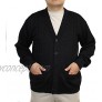 Alpaca Cardigan Jersey BRIAD Black V Neck Buttons and Pockets Made in Peru