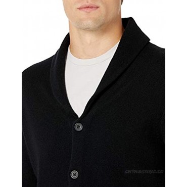 Brand Goodthreads Men's Lambswool Long-Sleeve Shawl Collar Cardigan Sweater Black Large