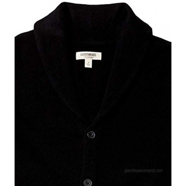 Brand Goodthreads Men's Lambswool Long-Sleeve Shawl Collar Cardigan Sweater Black Medium