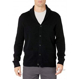 Brand Goodthreads Men's Lambswool Long-Sleeve Shawl Collar Cardigan Sweater Black Medium