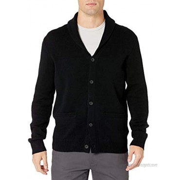 Brand Goodthreads Men's Lambswool Long-Sleeve Shawl Collar Cardigan Sweater Black XX-Large Tall