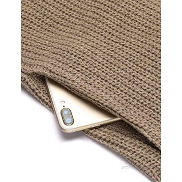 COOFANDY Mens Shawl Collar Long Cardigan Knit Ruffle Fashion Sweater Drape Cape