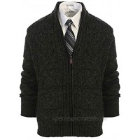 Gioberti Mens Heavy Weight Cardigan Twisted Knit Regular Fit Full-Zipper Sweater
