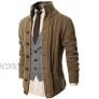 H2H Mens Casual Slim Fit Cardigan Cable Knitted Sweater Thermal Button Down Closure