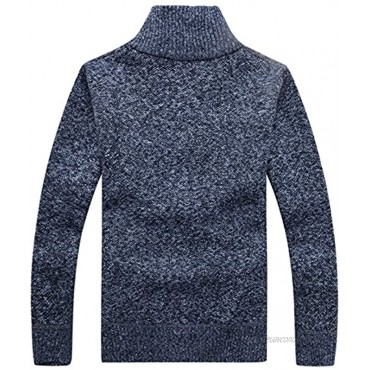 HOW'ON Men's Zip Knitted Cardigan Sweater