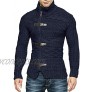 Karlywindow Mens Cable Knitted Cardigan Sweater Turtleneck Long Sleeve Slim Fit Winter Zipper Front Casual Pullover Sweaters