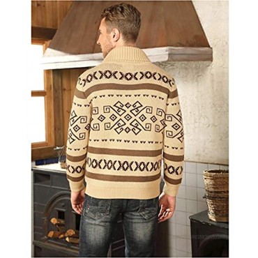 PJ PAUL JONES Men's Casual Curling Sweater Cardigans Button Down Knitted Sweater