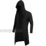 RAGEMALL Mens Long Cardigan Open Front Draped Lightweight Hooded Sweater with Pockets