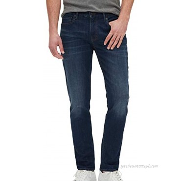Banana Republic Mens 531867 Skinny Fit Stretch Cotton Everyday Jeans Dark Blue Wash