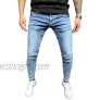 LONGBIDA Men‘s Skinny Stretch Jeans Distressed Slim Fit Denim Tight Pants