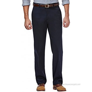 Haggar Clothing Men's Sustainable Stretch Chino Flat Front Straight Fit Pants