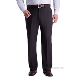 Haggar Men's B&T Premium Comfort Classic Fit Flat Front Expandable Waist Pant