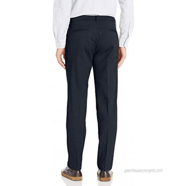 Haggar Men's Premium Comfort Khaki Flat Front Straight Fit Pant