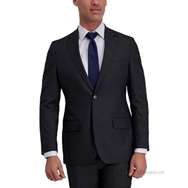 Haggar Men's Signature Herringbone Tailored Fit Flat Front Premium Flex Wb Suit Separate Pant