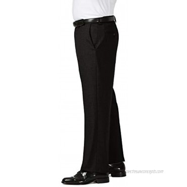 J.M. Haggar Men's Big and Tall B&t Expandable Waist Classic Fit Flat Front Pant