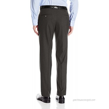 J.M. Haggar Men's Premium Stretch Plain-Front Flex-Waistband Straight-Fit Dress Pant
