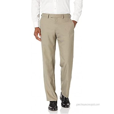 Kenneth Cole REACTION Men's Birdseye Weave Modern Fit Plain Front Dress Pant