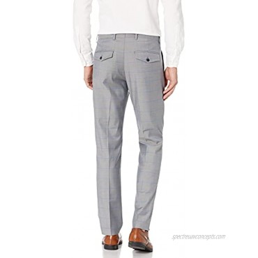 Perry Ellis Men's Slim Fit Tonal Plaid Suit Pant
