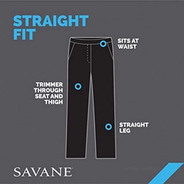 Savane Men's Pleated Stretch Crosshatch Dress Pant