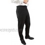Sir Gregory Men's Fitted Flat Front Tuxedo Pants Formal Satin Stripe Trousers with Expandable Waistband