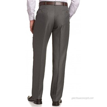 Sportoli Men's Cool Classic Fit Hidden Expandable Waist Plain Front Dress Pants