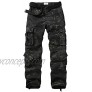 AKARMY Men's Ripstop Wild Cargo Pants Relaxed Fit Hiking Pants Army Camo Combat Casual Work Trousers with 8 Pockets